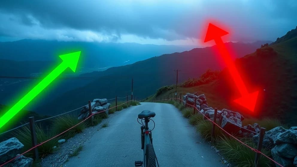 Gate upp och gate ner på cykel